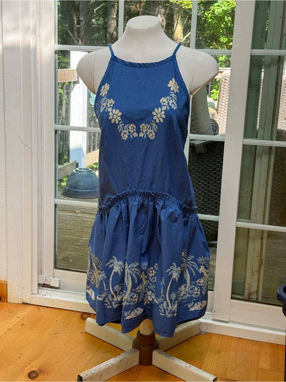 Free People Halter dress. M Tropical detailing - Picture 1 of 8